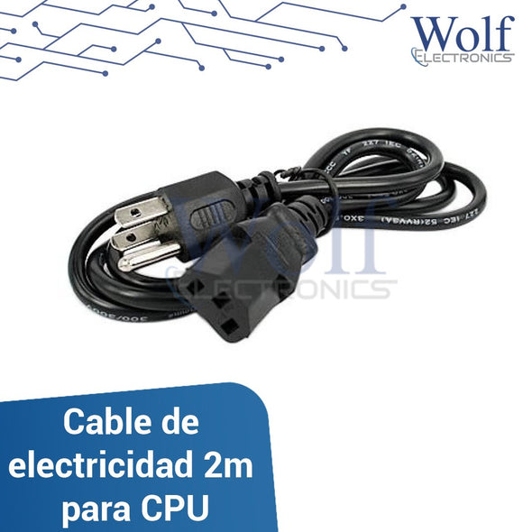 Cable de alimentación 2 metros para CPU-monitor