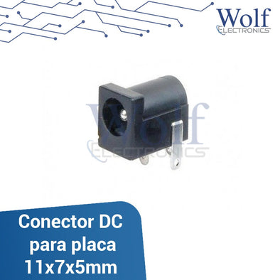 Conector de alimentación DC para placa 11x7x5mm