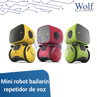Mini robot bailarin repetidor de voz