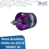 Motor Brushless 2000kv 6s A2218 3950KV 3S