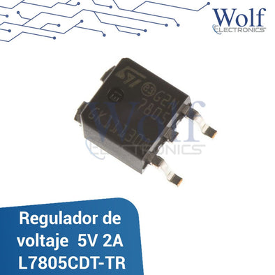 Regulador de voltaje 5V 2A L7805CDT-TR