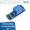 Modulo rele con optoacoplador (azul) 5v