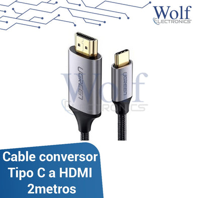 Cable conversor Tipo C a HDMI 2 metros
