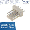 Conector Molex 4 pines 2.54mm