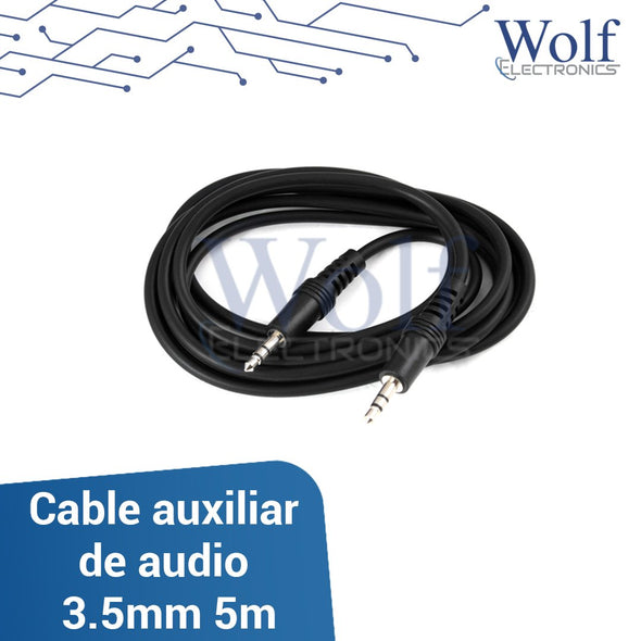 Cable auxiliar de audio 3.5mm 5 metros