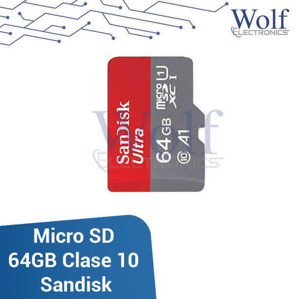 Micro SD 64GB Clase 10 Sandisk