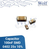 Capacitor ceramico 100nF SMD 0402 25v 10%