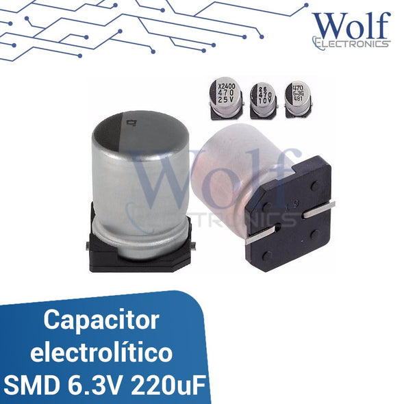 Capacitor electrolítico SMD 6.3V 220uF