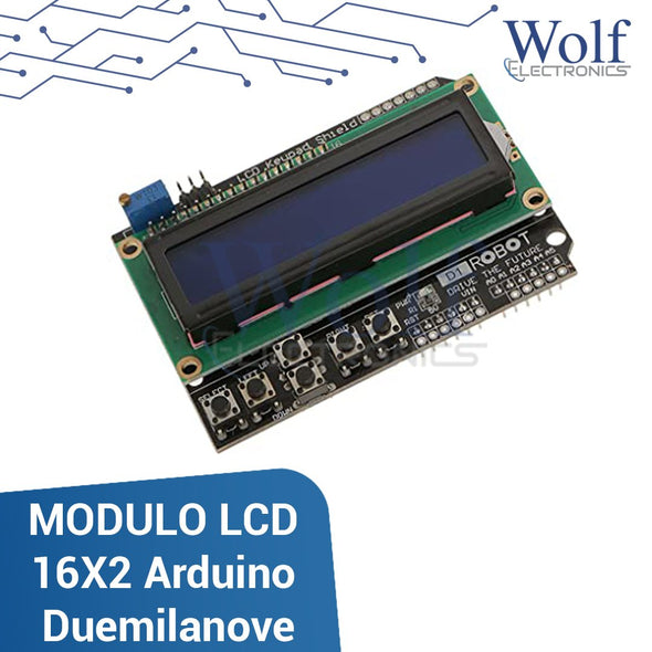 MODULO LCD 16X2 CON TECLADO Arduino Duemilanove 5V