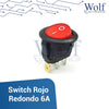 Switch Interruptor Rojo Redondo 6A