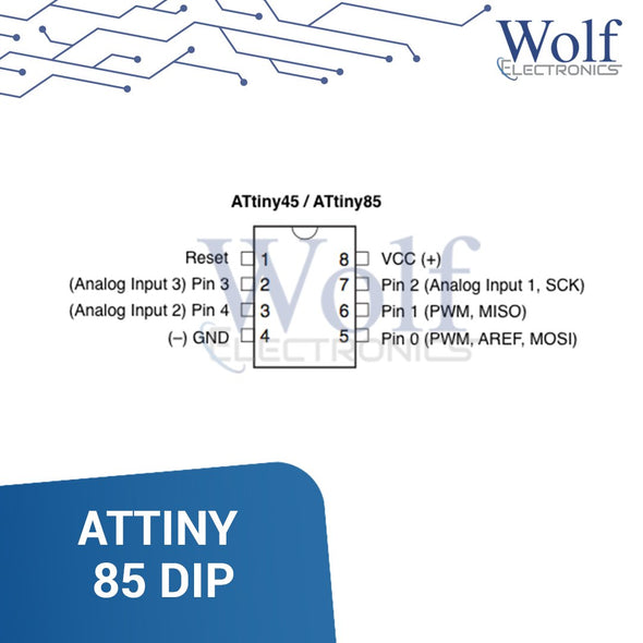 Microcontrolador ATTINY 85 AVR 2.7-5.5V