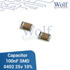 Capacitor ceramico 100nF SMD 0402 25v 10%