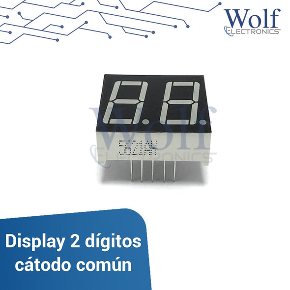 Display 2 digitos catodo comun 20x16x6mm