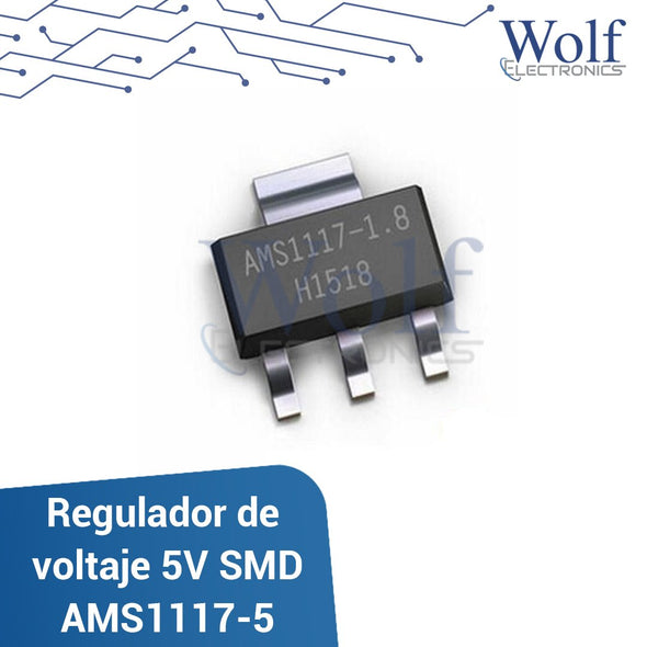 Regulador de voltaje 5V SMD AMS1117-5