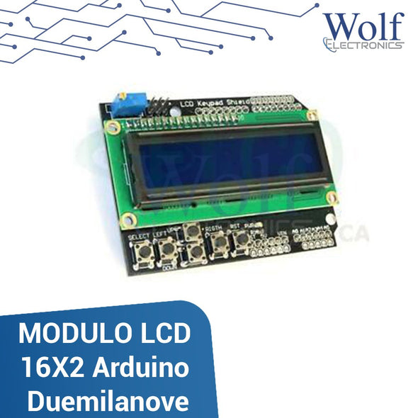 MODULO LCD 16X2 CON TECLADO Arduino Duemilanove 5V