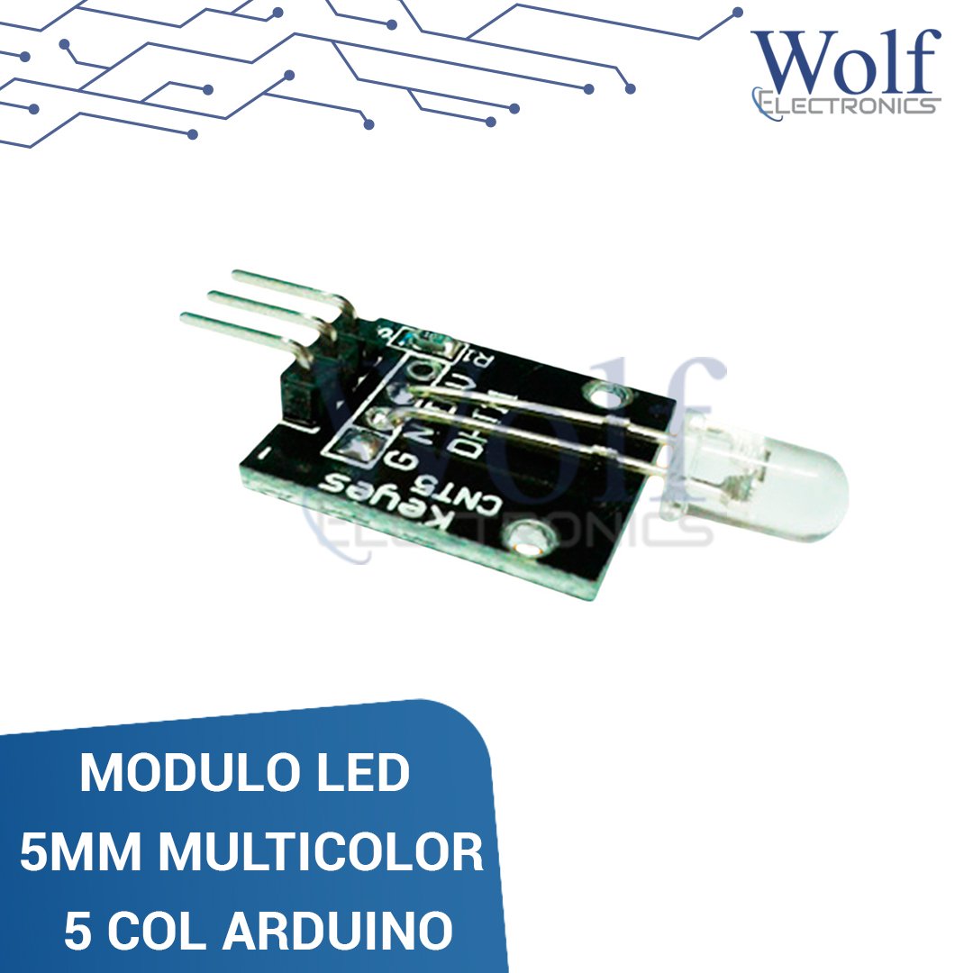 Arduino Led Multicor MODULO LED 5MM MULTICOLOR 5 COL ARDUINO 3V 25mA. Wolf Electronics ...