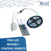 TIRA LED 5M RGB 12V3528RGB 60unit/m + CONTROL REMOTO