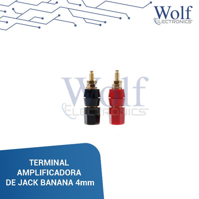 Terminal amplificadora de jack banana 4mm