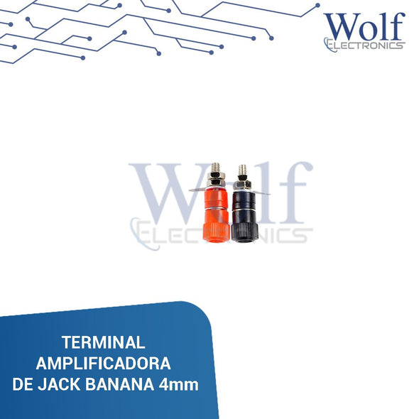 Terminal amplificadora de jack banana 4mm
