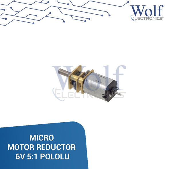 5:1 micro motor reductor HP 6V POLOLU