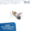 5:1 micro motor reductor HP 6V POLOLU