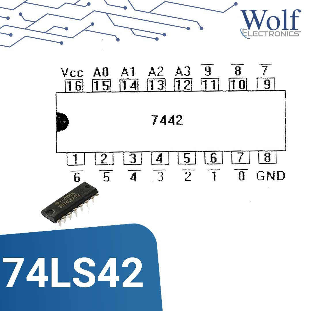 Circuito Integrado BCD a Decimal Decoder 74LS42 7442 Wolf Electronics ...