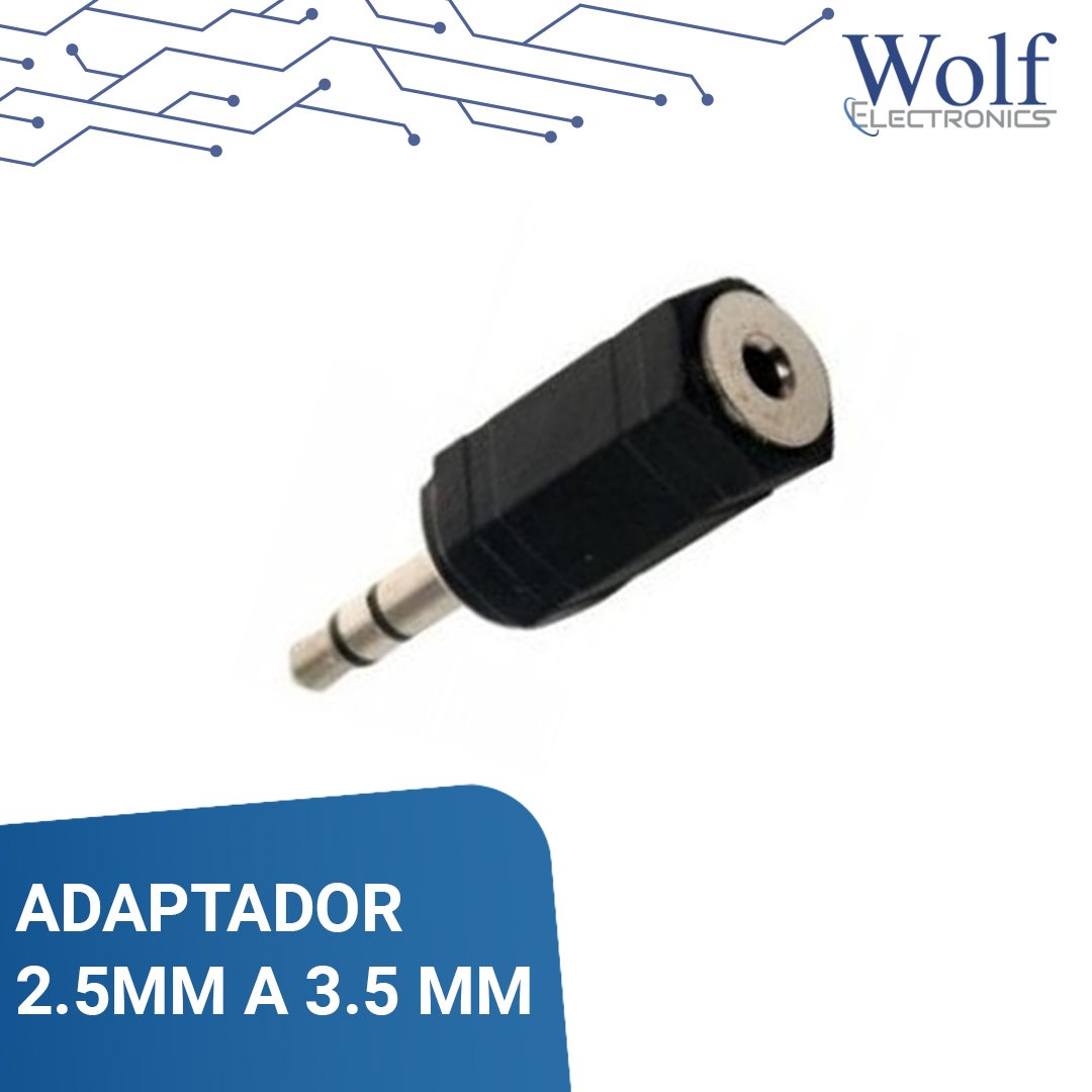 Adaptador 2.5mm a 3.5mm Wolf Electronics – WOLF ELECTRONICS IT