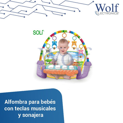 Alfombra para bebes con teclas musicales sonajera SL8207