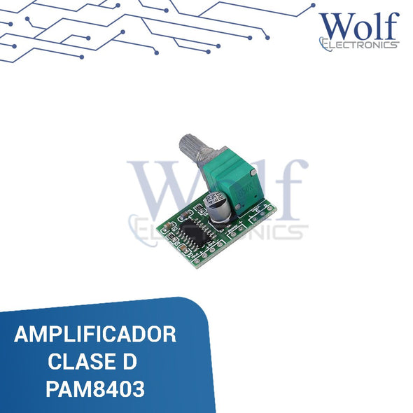 Amplificador clase D PAM8403 2x3W