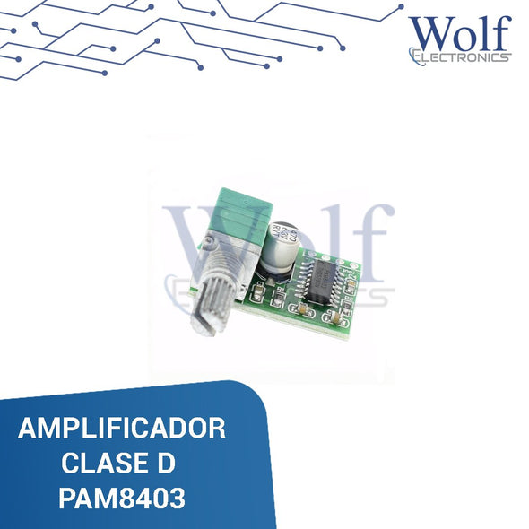 Amplificador clase D PAM8403 2x3W