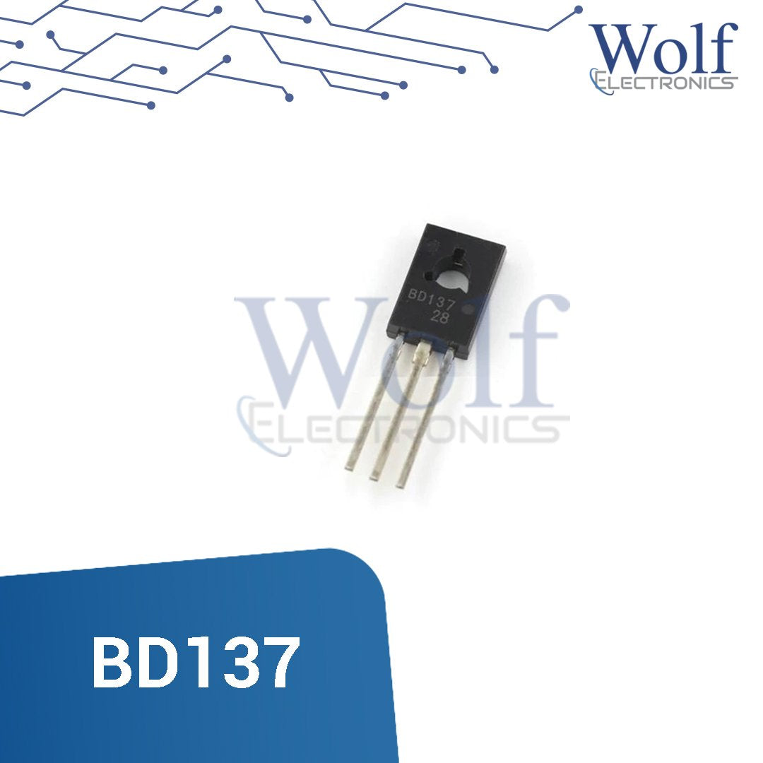 Transistor BD137 60V 1.5 A. Wolf Electronics – WOLF ELECTRONICS IT