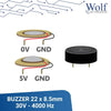 BUZZER PIEZO ELECTRICO 22X8.5mm 4KHz