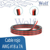 CABLE ROJO AWG 18 7A