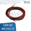 CABLE ROJO AWG 18 7A
