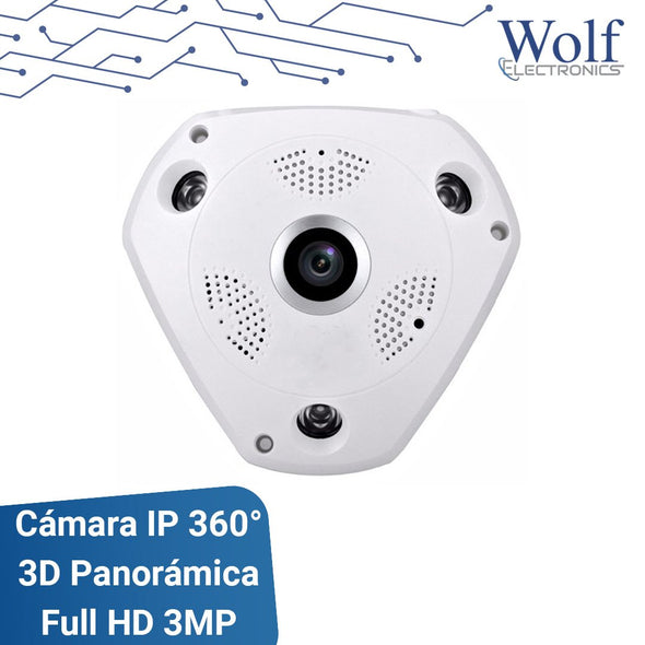 CAMARA IP 360° 3D Panoramica Full HD WIFI 3MP