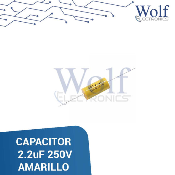 Capacitor 2.2uF 250V Mex/Mkp Amarillo