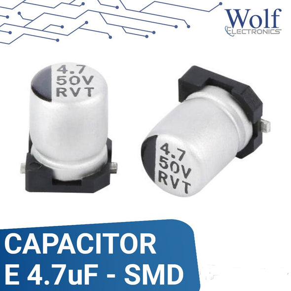 Capacitor electroli­tico SMD 10V 4.7uF