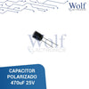 CAPACITOR POLARIZADO 470uF 25V
