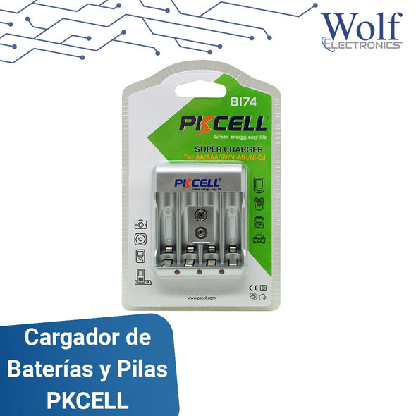 Cargador de baterias AA/AAA NI-MH/NI-CD 9V PKCELL