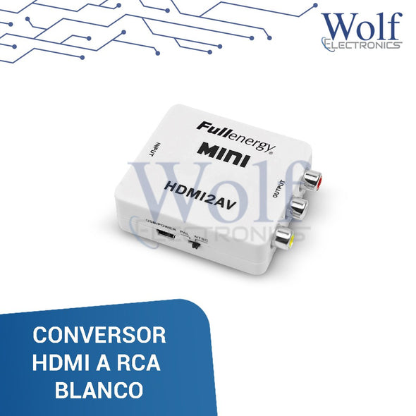 CONVERSOR HDMI A RCA BLANCO