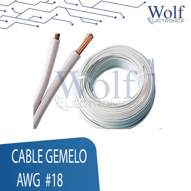 Metro cable gemelo AWG #18