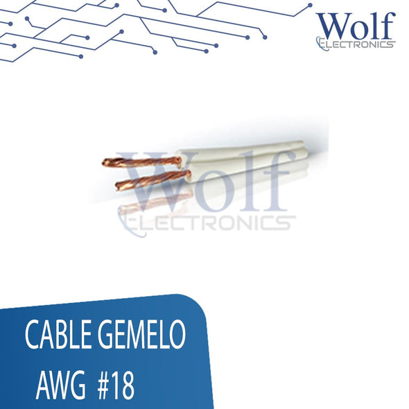 Metro cable gemelo AWG #18