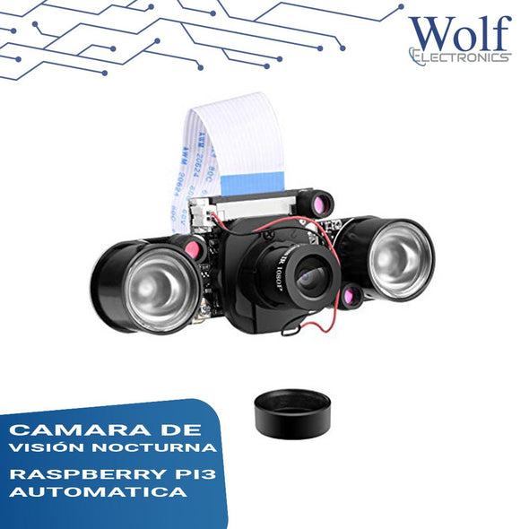 Camara de vision nocturna Raspberry Pi 3 IR-CUT 1080P 5MP Automatica