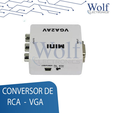 Conversor de VGA a RCA blanco