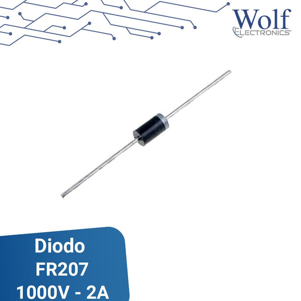 Diodo fast recovery FR207 1000V 2A
