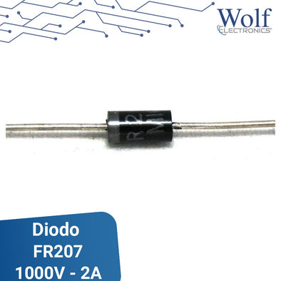 Diodo fast recovery FR207 1000V 2A
