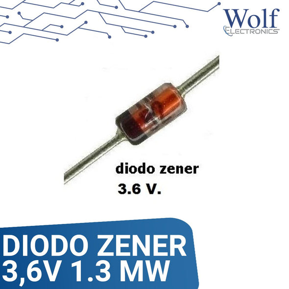 DIODO ZENER 3,6V 1.3 MW