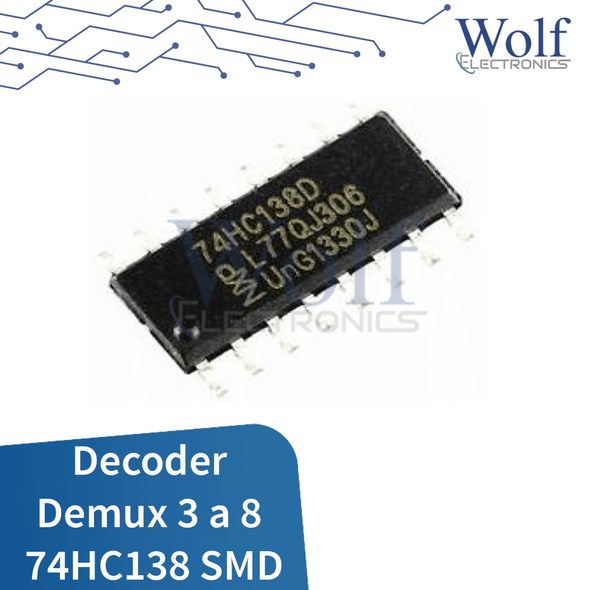 Decoder/Demux 3 a 8 74HC138 SMD