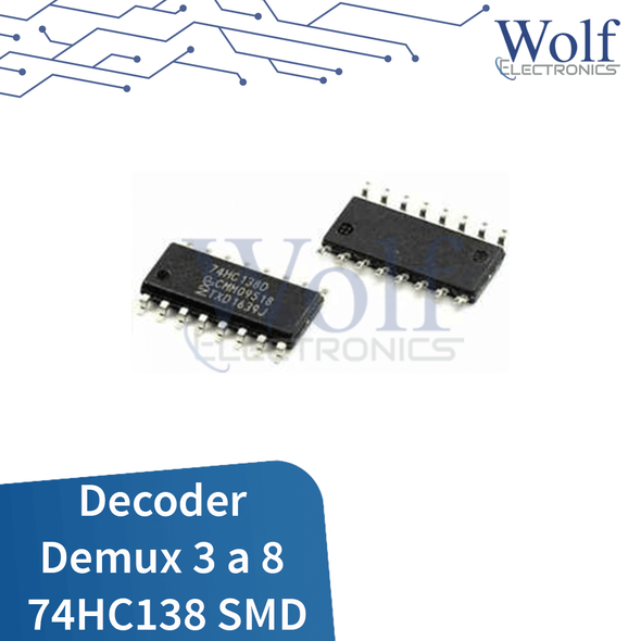 Decoder/Demux 3 a 8 74HC138 SMD
