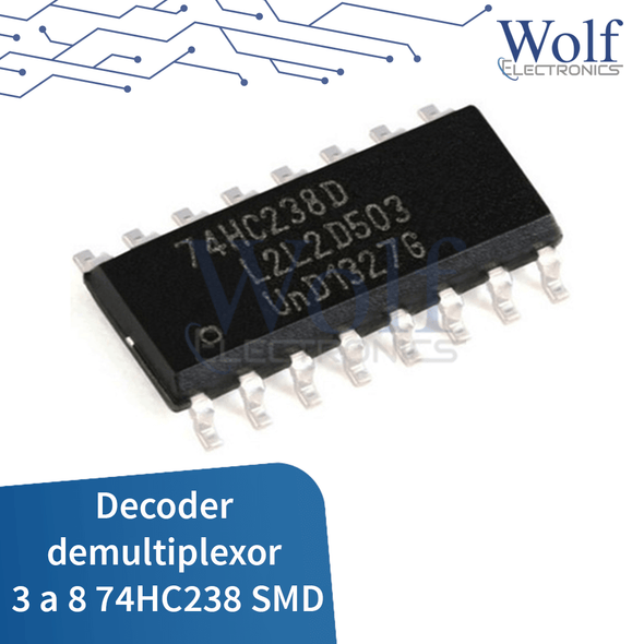 Decoder/demultiplexor  3 a 8 74HC238 SMD
